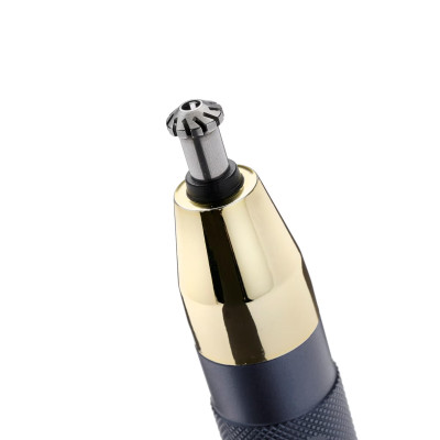 BaByliss Тримір для брів, вусів, носа та вух, 1хАА, насадок-3, чохол, сталь, синій