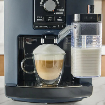 Krups Кавомашина Krups Harmony Milk 1.7л, зерно, автомат.капучинатор, авторецептів - 5, синій