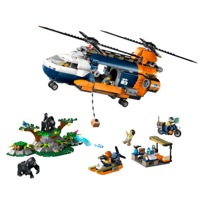LEGO Конструктор City Вертоліт у базовому таборі для дослідження джунглів