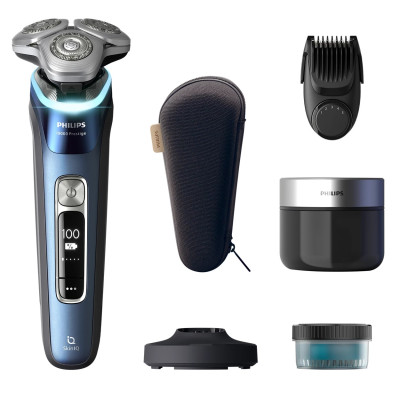 Philips Бритва електр. Series i9000 Prestige SkinIQ, бритв.головок-3, Li-Ion, сух.+волог., індикатор заряду, твердий чохол, синій