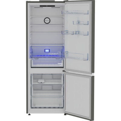 Beko Холодильник Beko з нижн. мороз., 192x70x74.5, холод.відд.-340л, мороз.відд.-150л, 2дв., А++, NF, дисплей, HarvestFresh, нерж