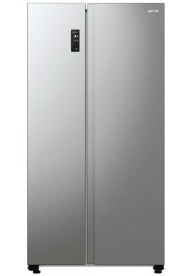 Gorenje Холодильник SBS 179х67х92см, 2 двері, 356( 191)л, А++, NF+, Інв. , зона св-ті, зовн. диспл, матовий сірий