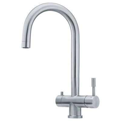 Franke Змішувач для кухні Eos Clear Water, довж.виливу - 185мм, поворотний, 1+1фільтр, нерж