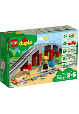 LEGO Конструктор DUPLO Залізничний міст і рейки