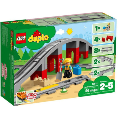 LEGO Конструктор DUPLO Залізничний міст і рейки