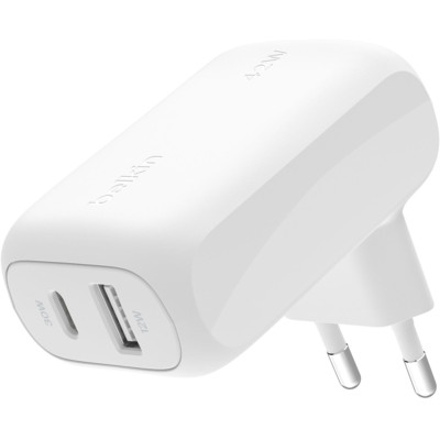 Belkin Зарядне пристрій мережевий 42Вт USB-C PD PPS 30Вт, USB-A 12Вт, білий