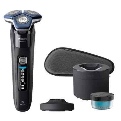 Philips Бритва електр. роторна Series 7000 SkinIQ, бритв.головок-4, Li-Ion, сух.+волог., індикатор заряду, триммер, чохол, чорний
