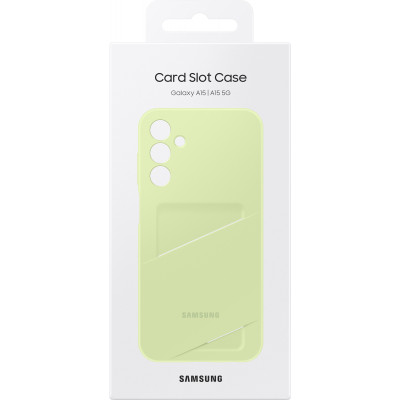 Samsung Чохол для Galaxy A15 (A156), Card Slot Case, зелений світлий