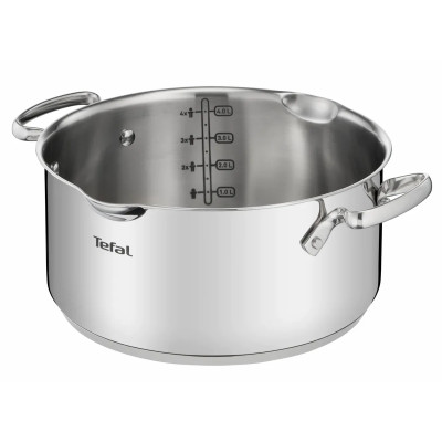 Tefal Кастрюля DUETTO, 5л, з кришкою, нержавіюча сталь, скло