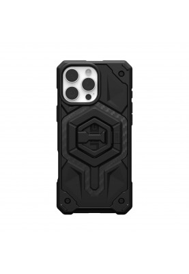 UAG Чохол+магнітне кільце-тримач для iPhone 16 Pro Max, Monarch Pro Magsafe, Carbon Fiber/Black Stand