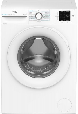 Beko Пральна машина фронтальна, 8кг, 1000, A+++ (-10%), 55см, дисплей, інвертор, ПАР, білий