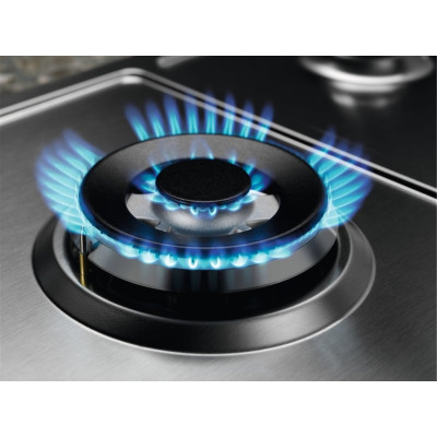 Electrolux Варильна поверхня газова, 60см, чавун, нерж Electrolux Варильна поверхня газова, 60см, чавун, нерж