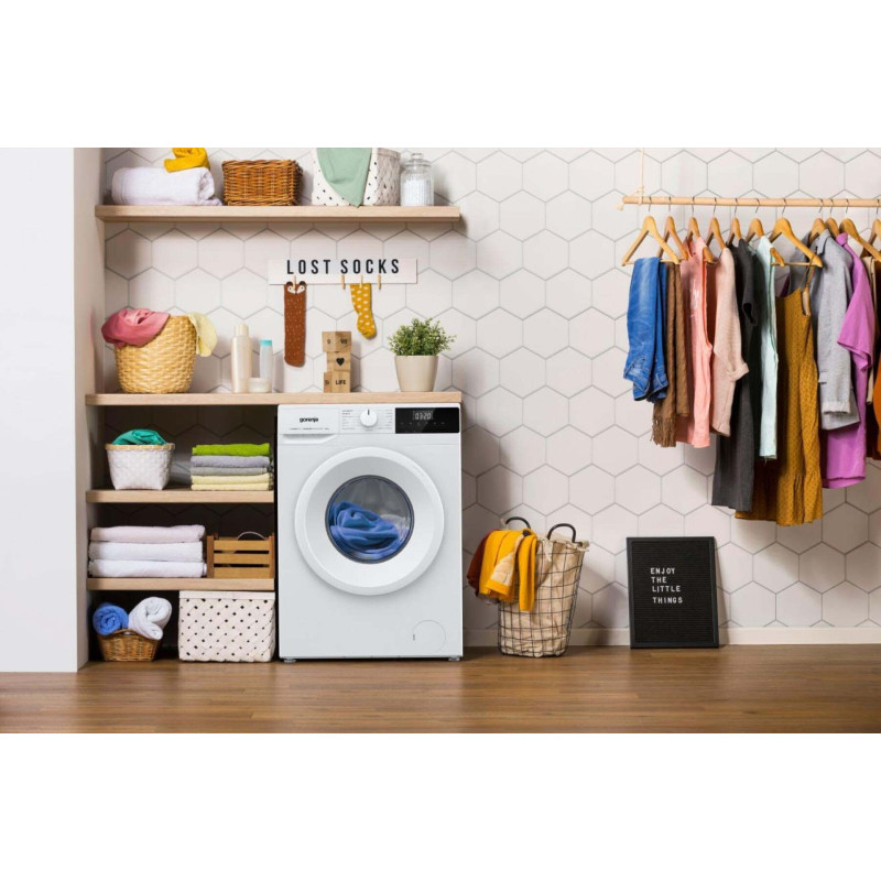 Gorenje Пральна машина фронтальна, 6кг, 1000, C, 43.5см, дисплей, пар, інвертор, білий