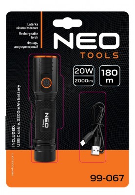 Neo Tools 99-067 Ліхтар ручний, 2000 люмен