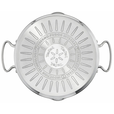 Tefal Кастрюля DUETTO, 5л, з кришкою, нержавіюча сталь, скло