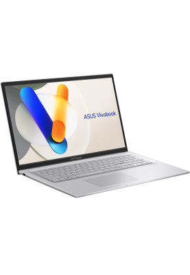 ASUS Ноутбук Vivobook 17 X1704ZA-AU376 15.6" FHD IPS, Intel i7-1255U, 16GB, F1TB, UMA, NoOS, Сріблястий