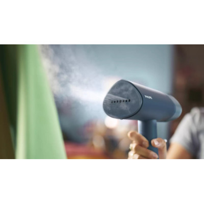 Philips Відпарювач компактний 3000 Series, 1000Вт, 100мл, постійна пара - 20гр, складана ручка, синій