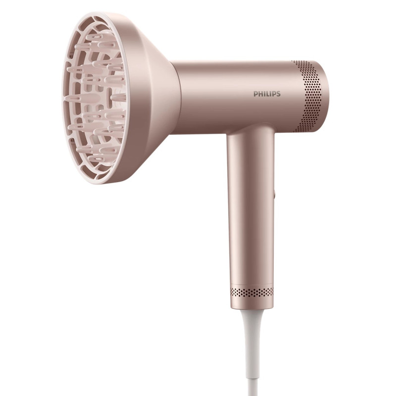 Philips Фен 8000 Series, 1400Вт, 3 режими, іонізація, хол. обдув, турборежим, рожевий