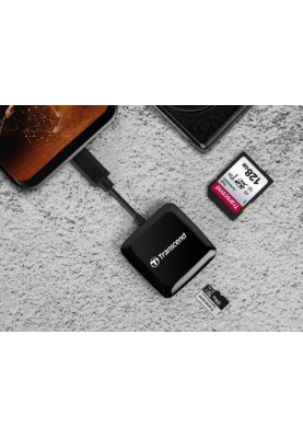 Transcend Кардрідер USB 3.2 Type-C > microSD/SD Чорний