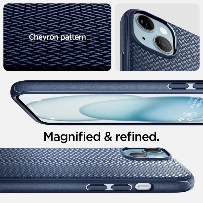 Spigen Чохол для Apple iPhone 15 Plus Mag Armor MagFit, Navy Blue