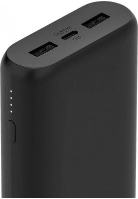 Belkin Акумулятор портативний літій-іонний Power Bank 20000мА·рік, 20Вт, 2хUSB-A/USB-C, чорний