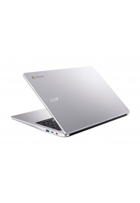 Acer Ноутбук Chromebook CB315-4H 15" FHD IPS, Intel P N6000, 8GB, F128GB, UMA, ChromeOS, сріблястий