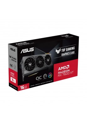 ASUS Відеокарта Radeon RX 7600 XT 16GB GDDR6 TUF OC TUF-RX7600XT-O16G-GAMING