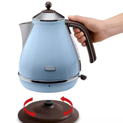 Delonghi Електрочайник Icona Vintage, 1.7л, нержавіюча сталь, блакитний