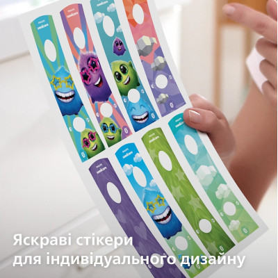 Philips Щітка зубна електр. Philips, Sonicare For Kids, 62т. колив/хв, насадок-2, світло-зелений