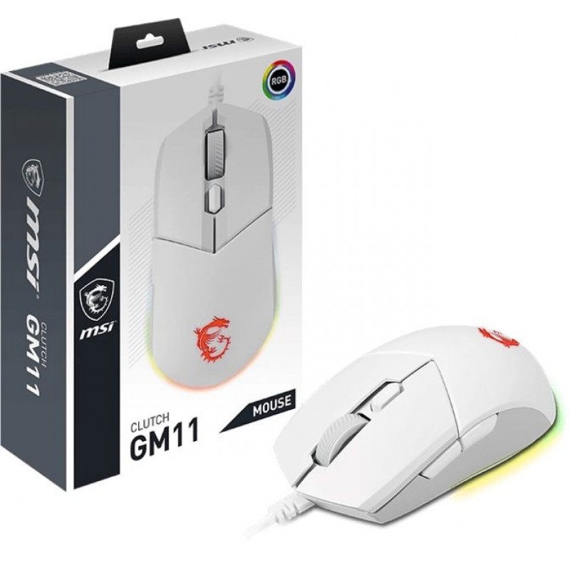 MSI Миша Clutch GM11 WHITE GAMING Mouse