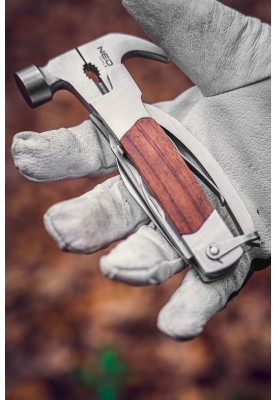 Neo Tools Мультитул, 13в1, молоток, плоскогубці, гайкогубці, кусачки, цвяходер, викрутки 2хSL і PH, пилка, напилок, два ножі, консервний ніж, чохол