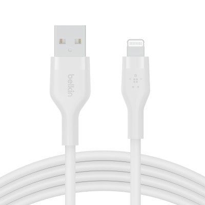 Belkin Кабель USB-A - Lightning силіконовий, з кліпсою, 1м, білий