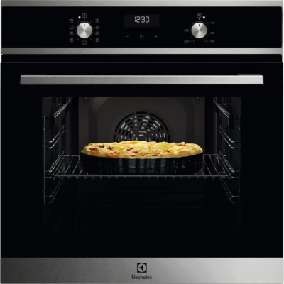 Electrolux Духовий шафа електричний, 65л, А, пара, дисплей, конвекція, телескопічні напрямні, чорний