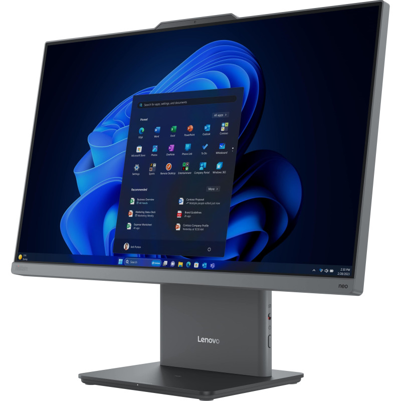Lenovo Комп'ютер персональний моноблок Lenovo ThinkCentre neo 50a 24-G5 23.8" FHD IPS AG, Intel i5-13420H, 16GB, F512GB, UMA, WiFi, кл+м, без ОС, сірий