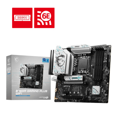 MSI Материнcька плата B760M GAMING PLUS WIFI s1700 B760 4xDDR5 HDMI DP WiFi BT mATX