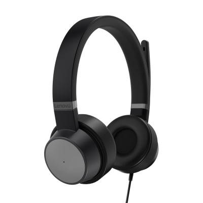 Lenovo Гарнітура ПК стерео On-ear Go Wired ANC, USB-A/USB-C, 2м, чорний