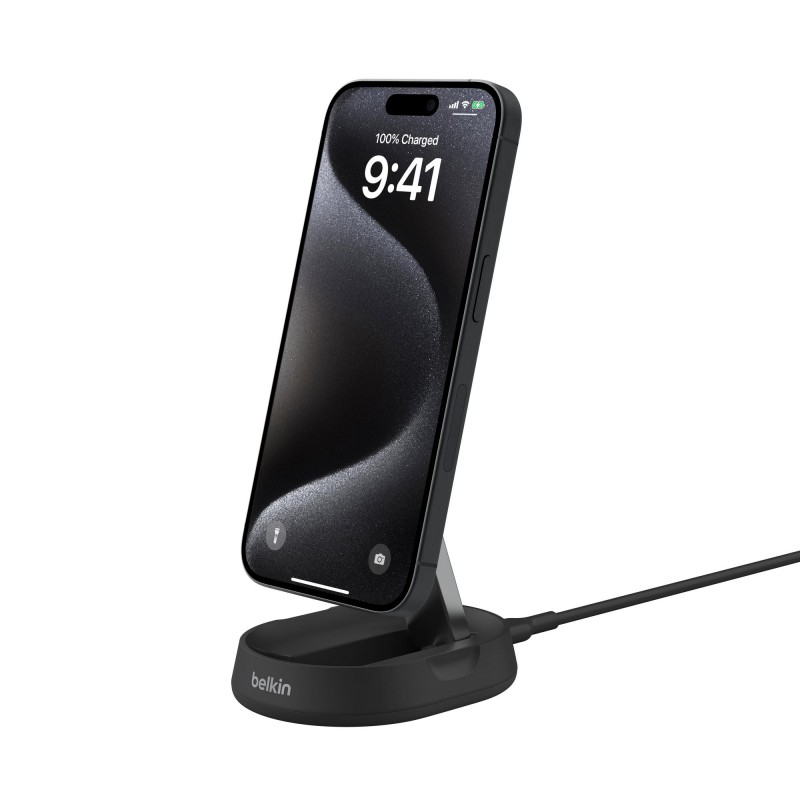 Belkin Зарядний пристрій бездротовий 15Вт Magnetic Stand Qi2, чорний