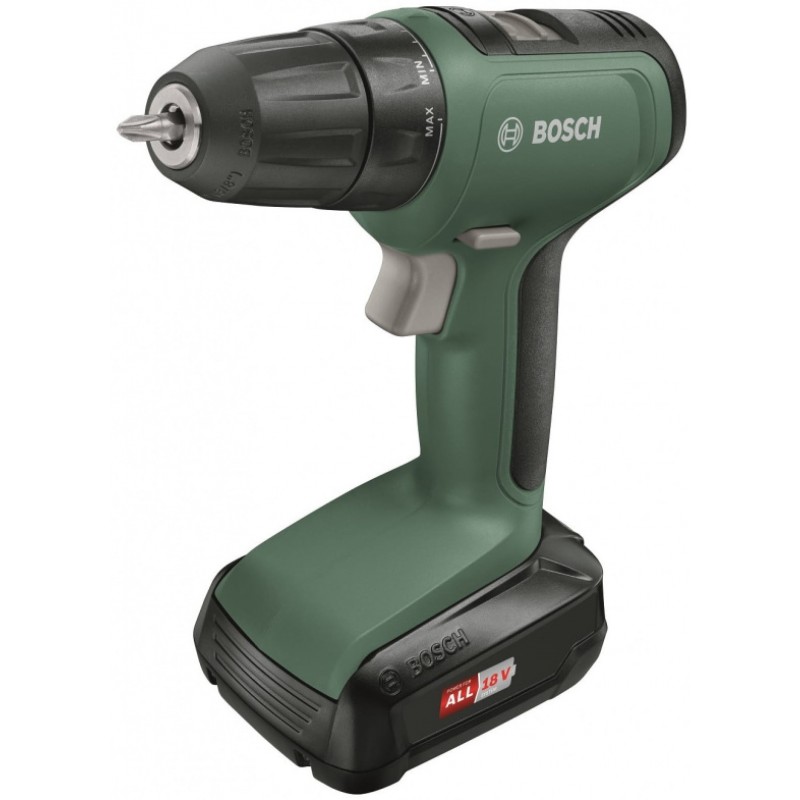 Bosch Шуруповерт-дриль UniversalDrill 18, 18В, 1.5Ач, 24Нм, 440/1450 об/хв, ЗП, 1.2кг, кейс