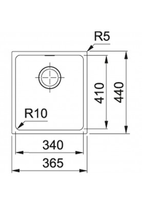 Franke Кухонна мийка Sirius SID 110-34/144.0649.548/тектонайт/365х440х200/монтаж під стільницю/чорний