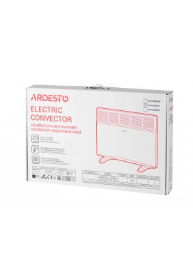 ARDESTO Конвектор електричний CH-1500MCA, 1500 Вт, 15 м2, закритий нагрів. елемент, IP24, мех. керування, антрацит матовий