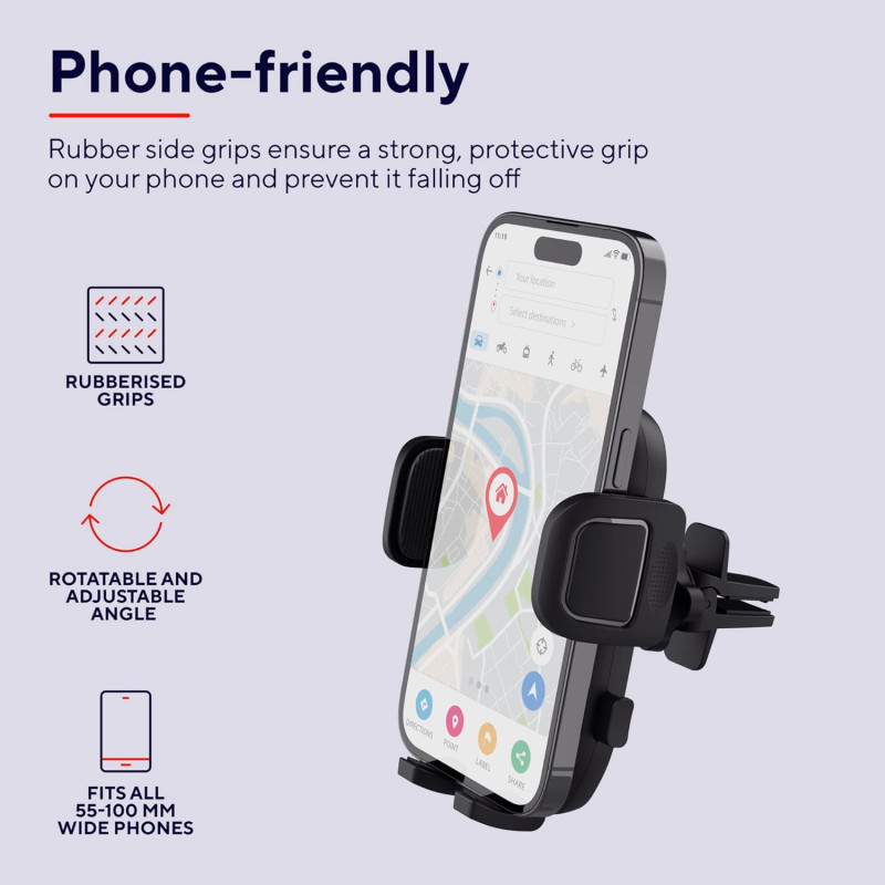 Trust Автомобільний тримач смартфона Runo airvent 4-7", чорний