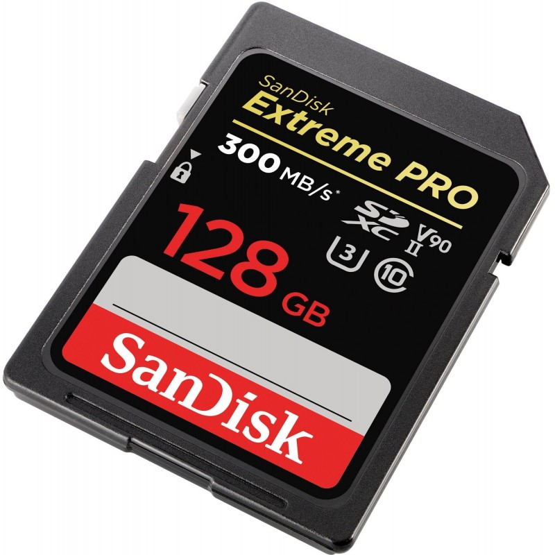 SanDisk Карта пам'яті SD 128GB C10 UHS-II U3 V90 R300/W260MB/s Extreme Pro