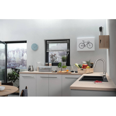 Hansgrohe Змішувач для кухні Focus M42, довж.виливу - 224мм, витяжний, 1важіль, KM220, хром