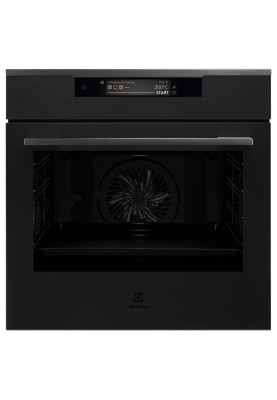 Electrolux Духова шафа електрична, 71л, A++, дисплей, конвекція, піроліз, телескопічні напрямні, чорний матовий