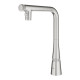 Grohe Змішувач для кухні Scala, довж.виливу - 200мм, поворотний, витяжний, вентиль + кнопка, супер сталь
