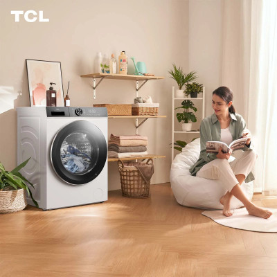 TCL Пральна машина фронтальна, 9кг, 1400, A+++, 57см, дисплей, пара, інвертор, білий