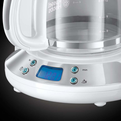 Russell Hobbs Кавоварка Russell Hobbs крапельна Inspire 1,25л, мелена, 10 чашок, таймер вимкнення, білий