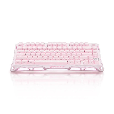 GravaStar Клавіатура механічна Mercury K1 80keys, GravaStar x Kailh Cheery Pink, EN/UKR, BT/WL/USB, Sakura Pink GravaStar Клавіатура механічна Mercury K1 80keys, GravaStar x Kailh Cheery Pink, EN/UKR, BT/WL/USB, Sakura Pink