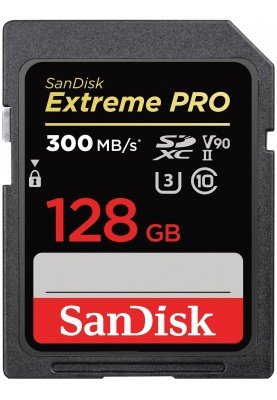 SanDisk Карта пам'яті SD 128GB C10 UHS-II U3 V90 R300/W260MB/s Extreme Pro