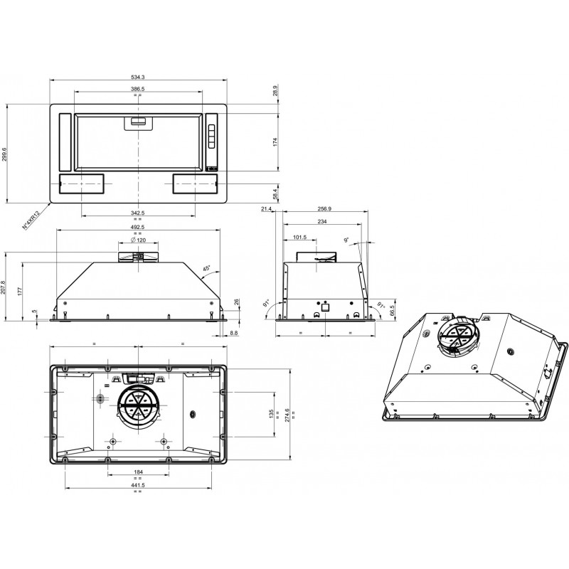 Gorenje Витяжка вбудована BHI681EB